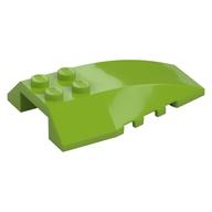 Brick Wedged, Curved 6 × 4 Triple Lime