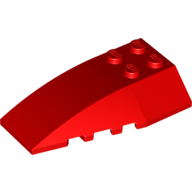 Brick Wedged, Curved 6 × 4 Triple Red