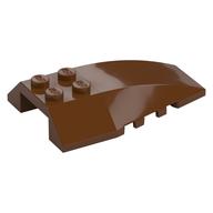 Brick Wedged, Curved 6 × 4 Triple Reddish Brown