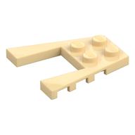 Wedge Plate 4 × 4 with 2 × 2 Cutout Tan