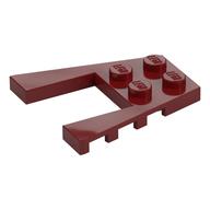 Keil Platte 4 × 4 mit 2 × 2 Aussparung Dunkelrot