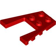 Keil Platte 4 × 4 mit 2 × 2 Aussparung Rot