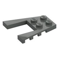 Keil Platte 4 × 4 mit 2 × 2 Aussparung Dunkelgrau