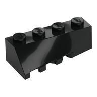 Brick Wedged, Sloped 45° 4 × 2 Right Black