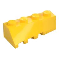 Brick Wedged, Sloped 45° 4 × 2 Right Yellow