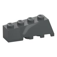 Stein keilförmig, geneigt 45° 4 × 2 links Dunkelblaugrau