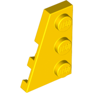 Wedge Plate 3 × 2 Left Yellow