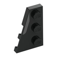 Wedge Plate 3 × 2 Left with Dark Bluish Grey Shape print Black