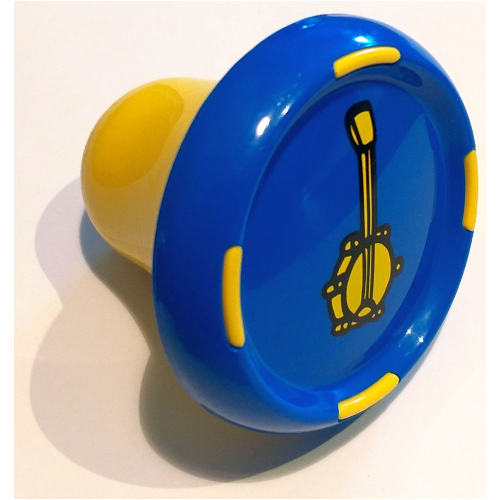 Music Builder Sound Plug with Yellow Base and Yellow Banjo Print Blue