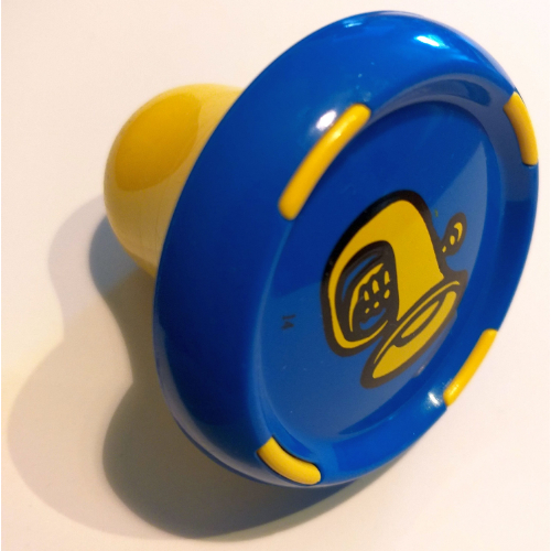 Music Builder Sound Plug with Yellow Base and Yellow Tuba Print Blue