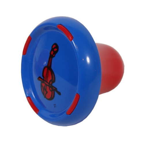 Music Builder Sound Plug with Red Base and Red Violin Print Blau