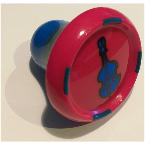 Music Builder Sound Plug with Blue Base and Blue Contrabass Print Rot