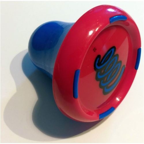 Music Builder Sound Plug with Blue Base and Blue Spring Print Red