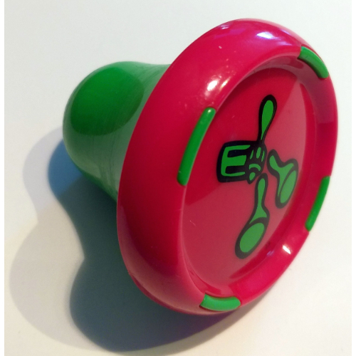 Music Builder Sound Plug with Bright Green Base and Bright Green Maracas Print Red