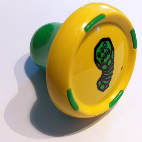 Music Builder Sound Plug with Bright Green Base and Bright Green Accordion Print Gelb