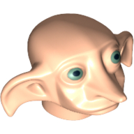 Minifig Head Special, Dobby with Green Eyes Print Hellnougat