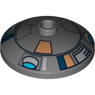 Dish 3 × 3 Inverted [Radar] with Droid T7-O1 Print Dark Bluish Gray