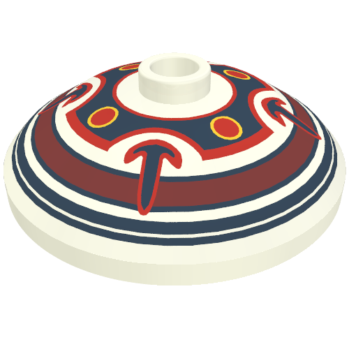 Dish 3 × 3 Inverted [Radar] with Orient India Shield Print Weiß