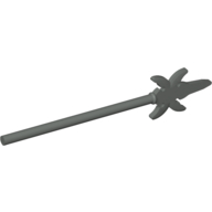 Weapon Pike / Spear [4 Side Blades] Dark Gray