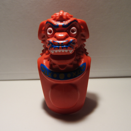 Creature Body Part, Lion / Dog Head and Torso with Jun-Chi Print Red