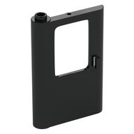 Door 1 × 4 × 5 Train Left - Thick Support Bottom Black