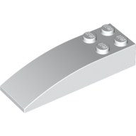 Brick Curved 6 × 2 White