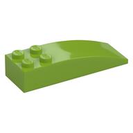 Brick Curved 6 × 2 Lime