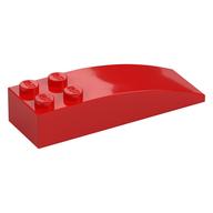 Brick Curved 6 × 2 Red