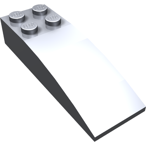 Brick Curved 6 × 2 Metallic Silver