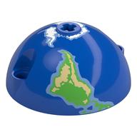 Technic Panel Dome 5 × 5 with Pin Holes with Earth, Southern Hemisphere print Blue