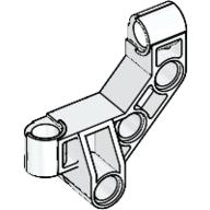 Large Figure Skeletal, Torso, Back, Beam 4 × 4 × 2 (Matoran) Weiß
