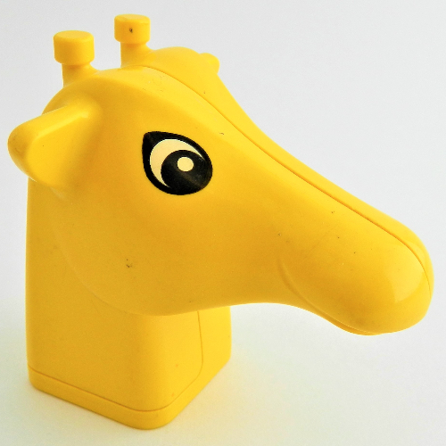 Duplo Animal Brick 2 × 2 Giraffe Head with Black Eyes, White Pupils Print