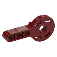 Technic Rotation Joint Disk with Pin Hole and 3L Beam Thick Dunkelrot