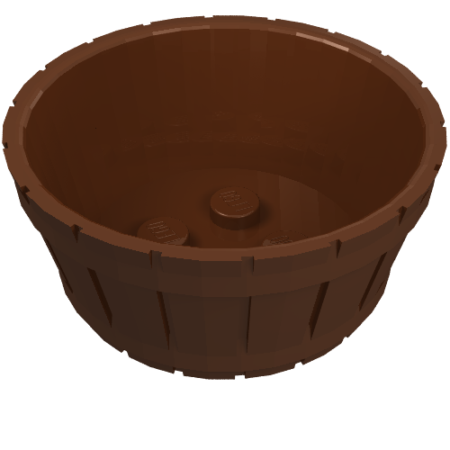 Barrel Half Large in Reddish Brown