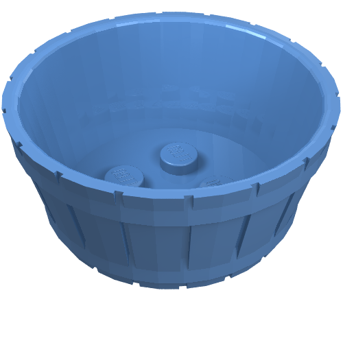 Barrel Half Large Medium Blue
