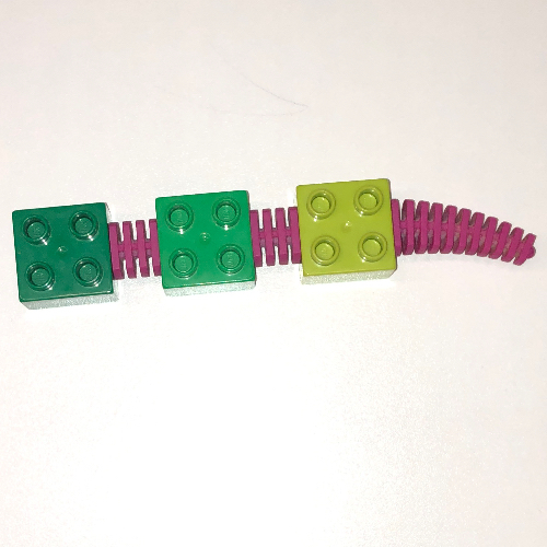 Duplo Animal Brick 2 × 2 Body Segments with Flexible Spine Green
