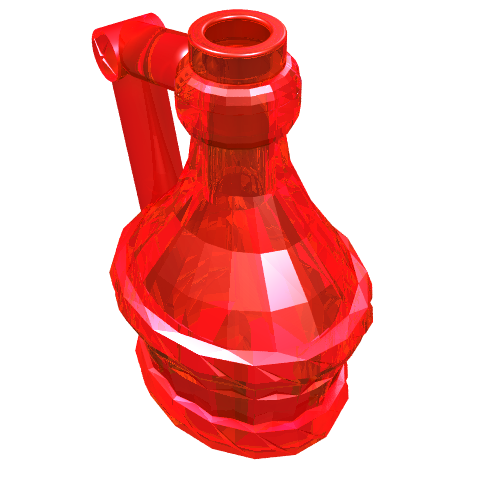 Equipment Flask with Handle Trans-Red