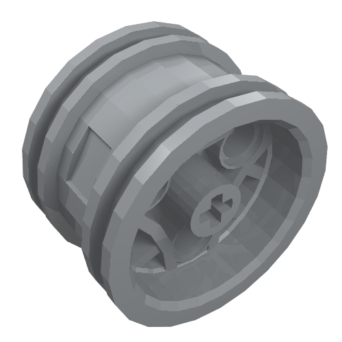 Wheel 30.4 × 20 with 3 Pinholes Light Bluish Gray