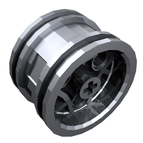 Wheel 30.4 × 20 with 3 Pinholes Metallic-Silber