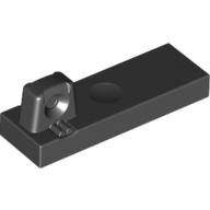 Hinge Tile 1 × 3 Locking with 1 Finger on Top Black