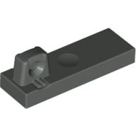 Hinge Tile 1 × 3 Locking with 1 Finger on Top Dark Gray