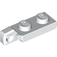 Hinge Plate 1 × 2 Locking with 1 Finger On End, with Groove Weiß