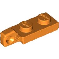 Hinge Plate 1 × 2 Locking with 1 Finger On End, with Groove Orange