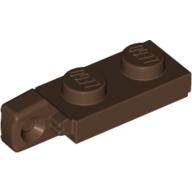 Hinge Plate 1 × 2 Locking with 1 Finger On End, with Groove Braun