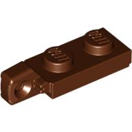 Hinge Plate 1 × 2 Locking with 1 Finger On End, with Groove Rotbraun