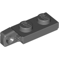 Hinge Plate 1 × 2 Locking with 1 Finger On End, with Groove Dark Bluish Gray