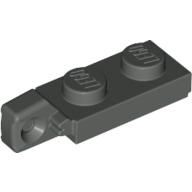 Hinge Plate 1 × 2 Locking with 1 Finger On End, with Groove Dunkelgrau
