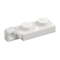 Hinge Plate 1 × 2 Locking with 1 Finger On End, without Groove White