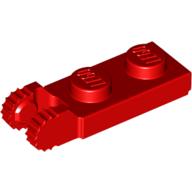 Hinge Plate 1 × 2 Locking with 2 Fingers On End, with Groove, 9 Teeth Rot
