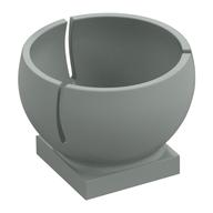Cylinder Hemisphere 2 × 2 Ball Turret Socket Base Light Gray